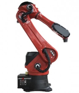 How does a welding robot arm improve precision in welding tasks where human hands may falter?